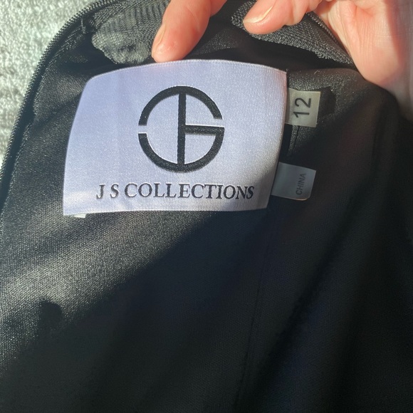 GOODBYE 😎JS Collections Bow-front
Illusion Sheath Dress in Black - Picture 13 of 15